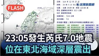 快新聞／7.0強震！晚間23:05分東北海域深層地震　駭人畫面曝光了