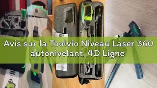 Avis sur la Toolvio Niveau Laser 360 autonivelant, 4D Ligne Verte pour laser chantier | 1.2m Tr&eacute;pied
