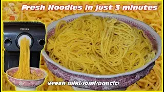 Homemade Fresh Noodles/Miki/Lomi/Pancit | How To Make Fresh Noodles With Pasta Maker