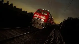 Train Sim World 6 Early Bird scenario in DB BR 218 (sorry for audio and lag)
