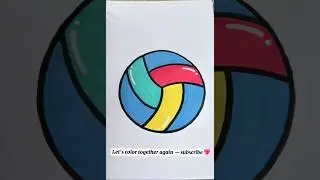 Colorful Volleyball coloring 🏐🌈
