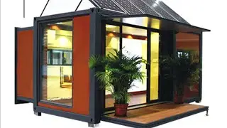 Fully Fitted Red Automatic Expanding Container Studio Office