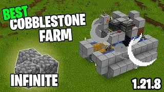 EASIEST COBBLESTONE BLOCKS FARM EVER! Minecraft 1.21.8 JAVA