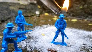 Army Soldier Melting |🔥| Toy Army Men on Fire | Satisfying | Fire! Fire! #83