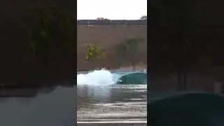 Leg burning barrel ride on the #perfectswell #wavepool in Brazil at #boavistavillage