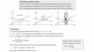Vinkel mellem to linjer