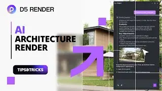 AI for entirely automated architectural render: environment, vegetation, lighting