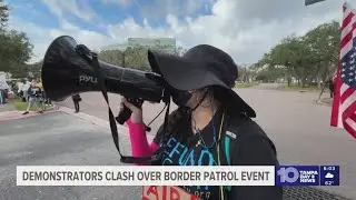 Protests erupt outside Customs and Border Protection recruitment event in St. Petersburg