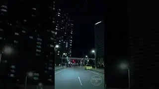 FOV Night Drive Through Makuhari New City Illuminations in Chiba, Japan | 4K