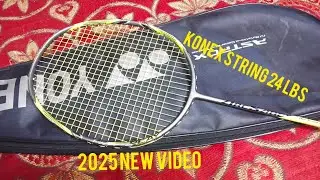 Yonex Arcsaber 7 play  Badminton Racket review konex string 24 LBS new String my Badminton Racket 