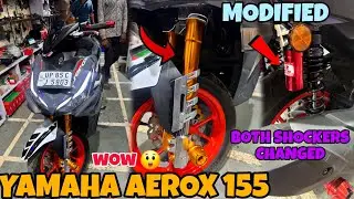 YAMAHA AEROX 155 Both Shockers Changed | RCB Products Installed | SKD Originals @rajubhaiskd