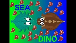 SEA MONSTER VS DINO MONSTER!! Mope.io
