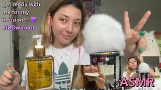 ASMR morning routine ✨ get ready with me for my infusion! 💜 #crohnsdisease | Whispered