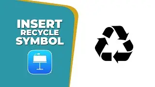 How to insert Recycle symbol in Apple Keynote