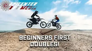 Beginners FIRST Doubles! | Beginner Dirt Bike Jumps