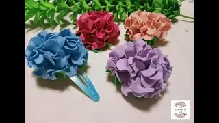 💚Piccolo fiore tipo ortensia facile e veloce #diy #fommy #gommaeva #gommacrepla