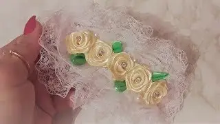 Повязка для малышек розы в кружевах  ✔ Marine DIY Guloyan✔