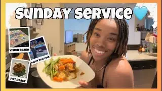 I MADE A POT ROAST!!! VISION BOARD BINGO| Sunday Service Ep. 3