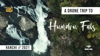 Drone trip to Panoramic HUNDRU Falls Ranchi // Jharkhand's HIGHEST Waterfalls - 98 m // Shot on DJI