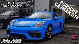 Brand New Shark Blue Porsche GT4 in for Xpel Track Pack PPF + Ceramic Pro Coatings!