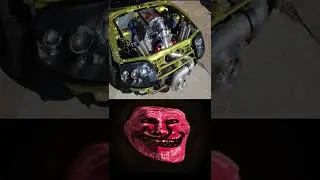 Troll face becoming devil meme (Toyota Supra mk4) #shorts #memes