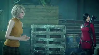 Ashley meets Ada and asks to help Leon | Resident Evil 4 Remake - Separate Ways DLC 2023