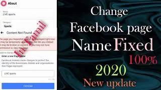 How to change Facebook page name in tamil 2020