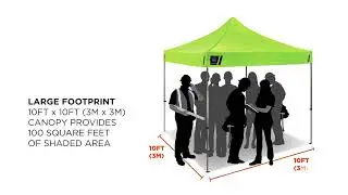 Easily Pop Up the SHAX 6000 Heavy-Duty Tent for Instant Protection from Sun, Wind and Rain