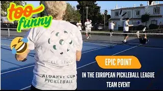 Epic pickleball point - Irish 🇮🇪 vs Portuguese 🇵🇹!