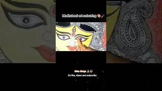 Madhubani art colouring 🎨|| Maa Durga 🙏🔱 || #shortsfeed #shortvideo #shorts #short #youtubeshorts