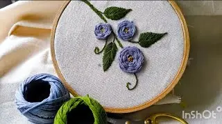  Easy Hand Embroidery Flower Design | Simple Thread Work for Beginners🪡