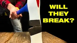 Trying to BREAK our Throwing Axes - Throwing Axe Torture Test