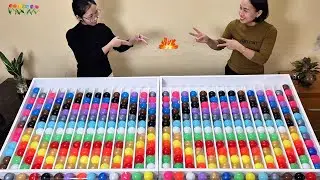 😂 Two Players Chaos in Color Ball Sorting | Satisfying ASMR Puzzle Showdown