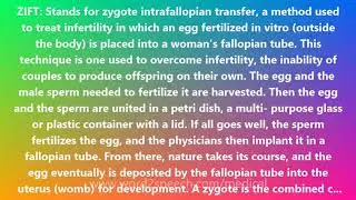 ZIFT - Medical Meaning and Pronunciation
