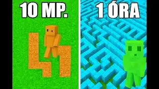 Minecraft, labirintus &eacute;pit&eacute;s NOOB vs PRO