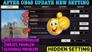 Free Fire New Setting Full Details | Gloowall Smart Throw,Vibration & Gun Sound Setting After Update