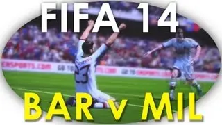 FIFA 14 Exclusive Gameplay Barcelona v Milan Full Match Gamescom 2013 (Skills, Passing, Penalties)