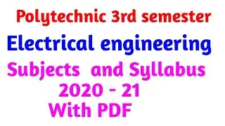 #polytechnic 3rd semester Subjects 2020-21 Polytechnic 3rd semester Electrical engineering Subject
