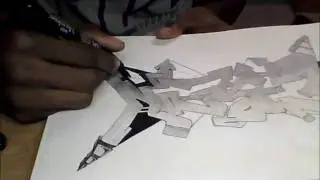 GREY Graffiti - Pencil & Black Marker