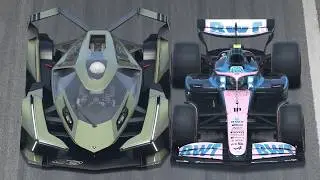 Alpine F1 2025 vs Lamborghini Lambo V12 Vision Gran Turismo at Monza