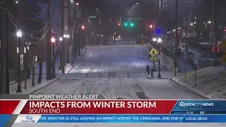 Lingering winter weather still impacting Charlotte