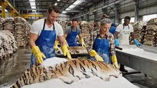 Inside a Faux Leather Factory | Tiger Pattern Luxury Leather Manufacturing Process