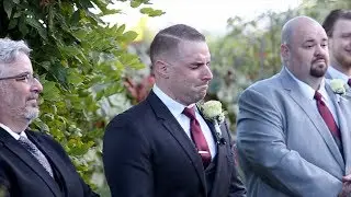 Emotional Groom Cries Reaction As Bride Walks Down the Aisle