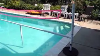 pool volleyball setup