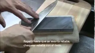 Cómo afilar un cuchillo japones