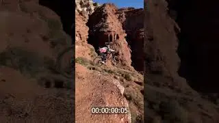 Massive MTB Cliff Drop in Virgin Utah | Red Bull Rampage Warm Up Line