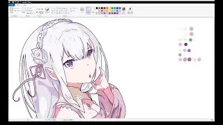 - SpeedPaint - Drawing Emilia on MS Paint by Mouse