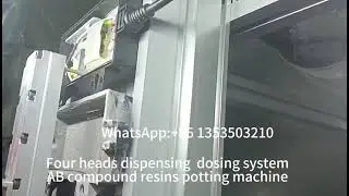 Four heads AB component dispensing potting doser system