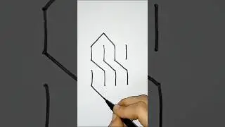 3D S drawing #shorts #viralvideo #drawing #draw #satisfyling #art
