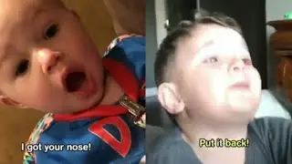I got your nose funny prank on babies 😂